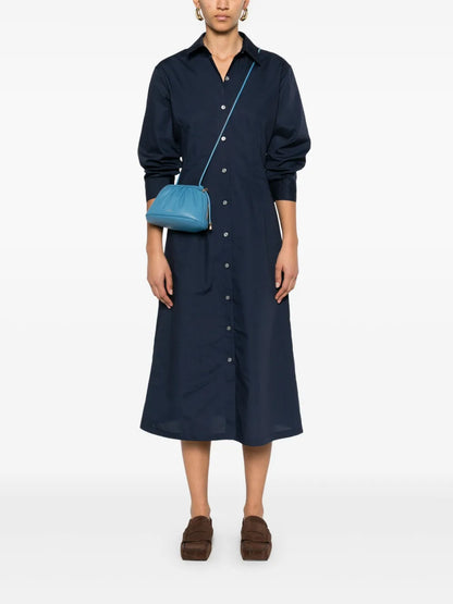 Ruched-Detail Midi Dress