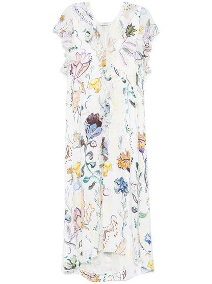 Floral Twist Midi Dress