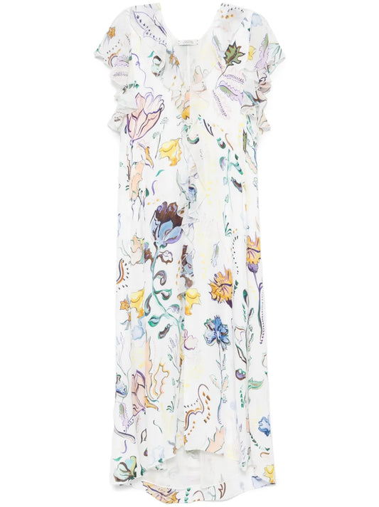 Floral Twist Midi Dress