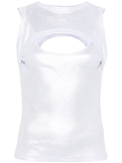 Coated Ribbed Tank Top