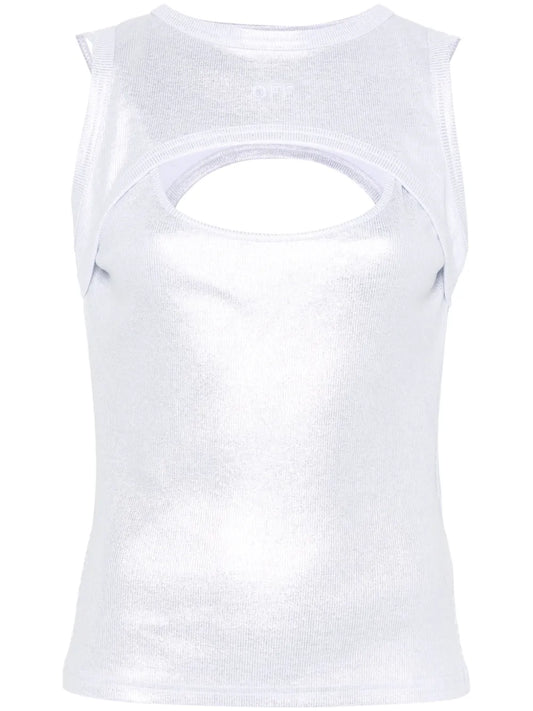 Coated Ribbed Tank Top