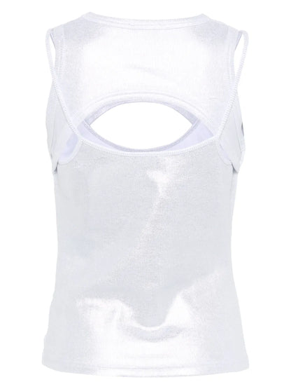 Coated Ribbed Tank Top
