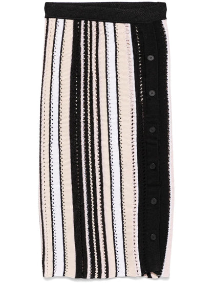 Striped Midi Skirt