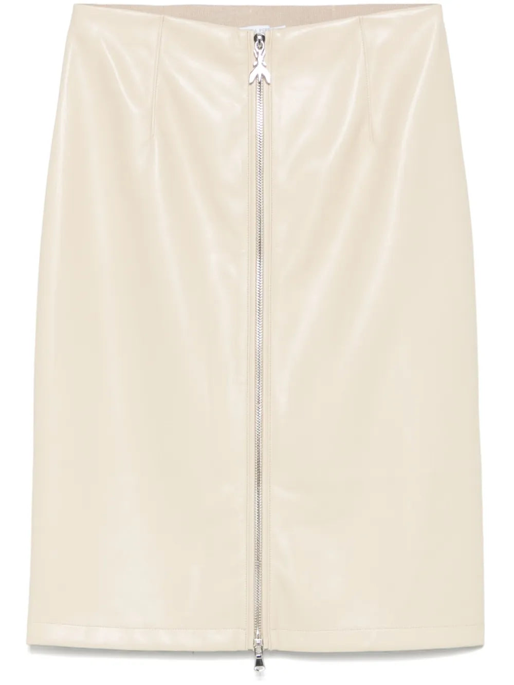 Faux-Leather Midi Skirt