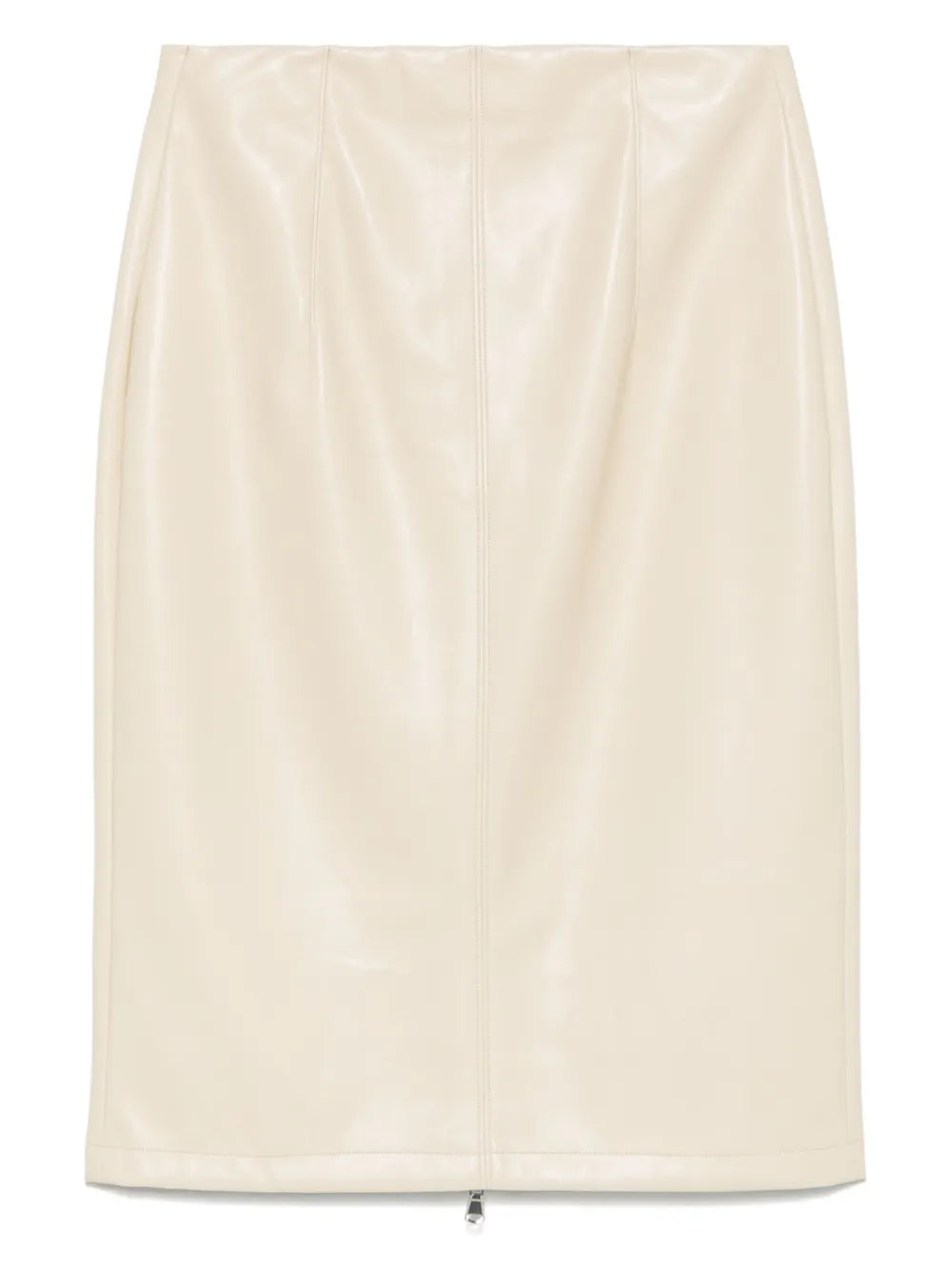 Faux-Leather Midi Skirt