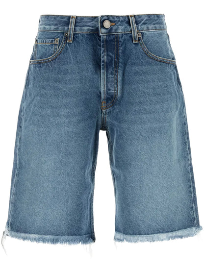 Frayed Hem Bermuda Shorts