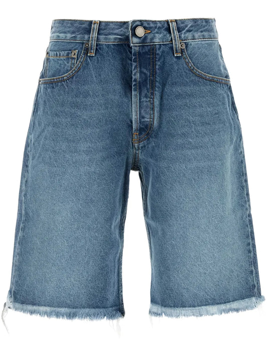Frayed Hem Bermuda Shorts