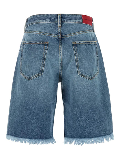 Frayed Hem Bermuda Shorts