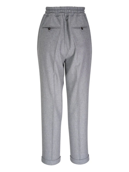 Wool Straight-Leg Trousers