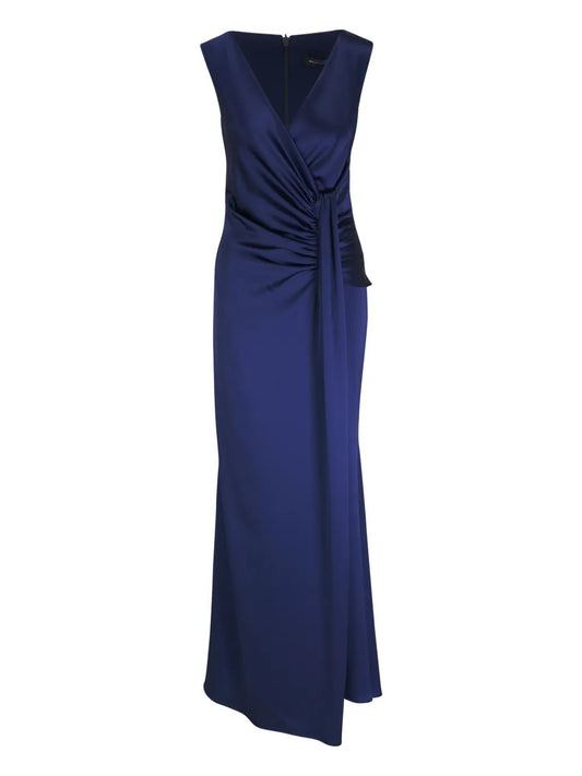 Gathered-Detailed Midi Dress