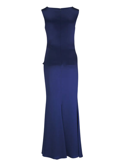 Gathered-Detailed Midi Dress
