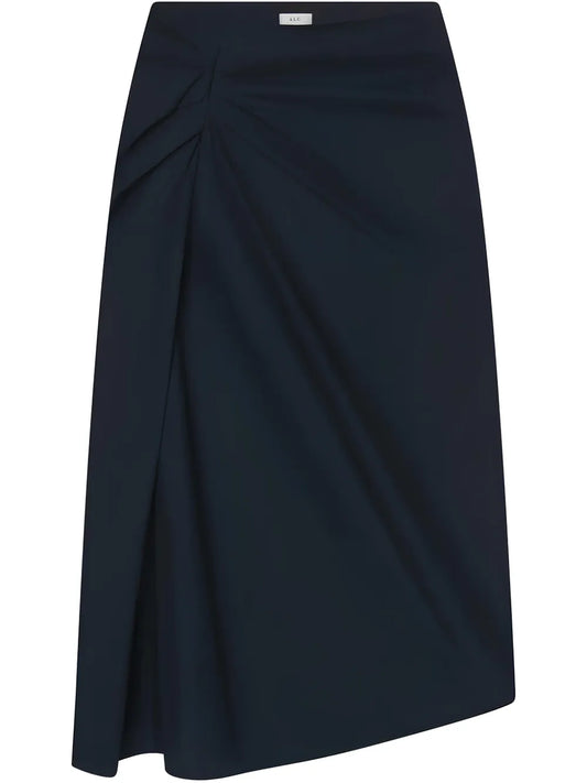 Draped-Detailing Midi Skirt