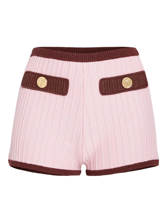 Edith Ribbed High-Waisted Shorts