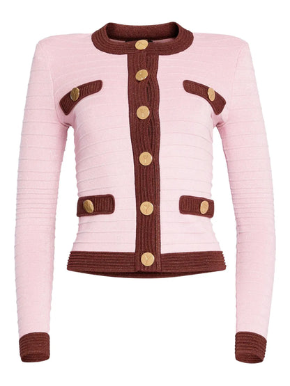 Percy Ribbed Button-Detail Top