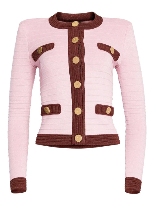 Percy Ribbed Button-Detail Top