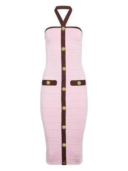 Sloane Button-Detail Dress