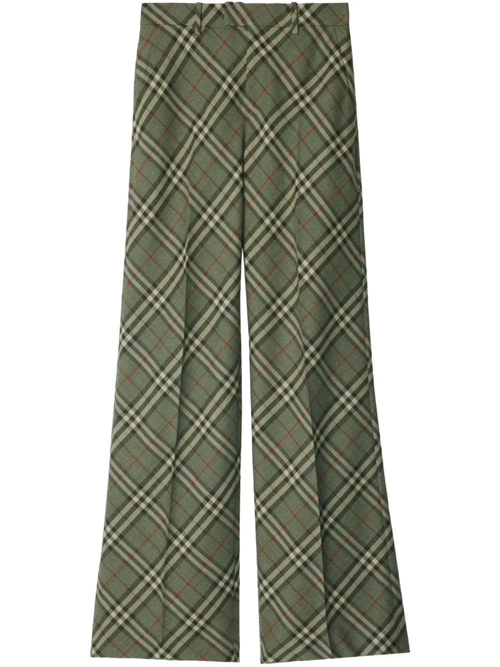 Checked Wool Tailored Trousers