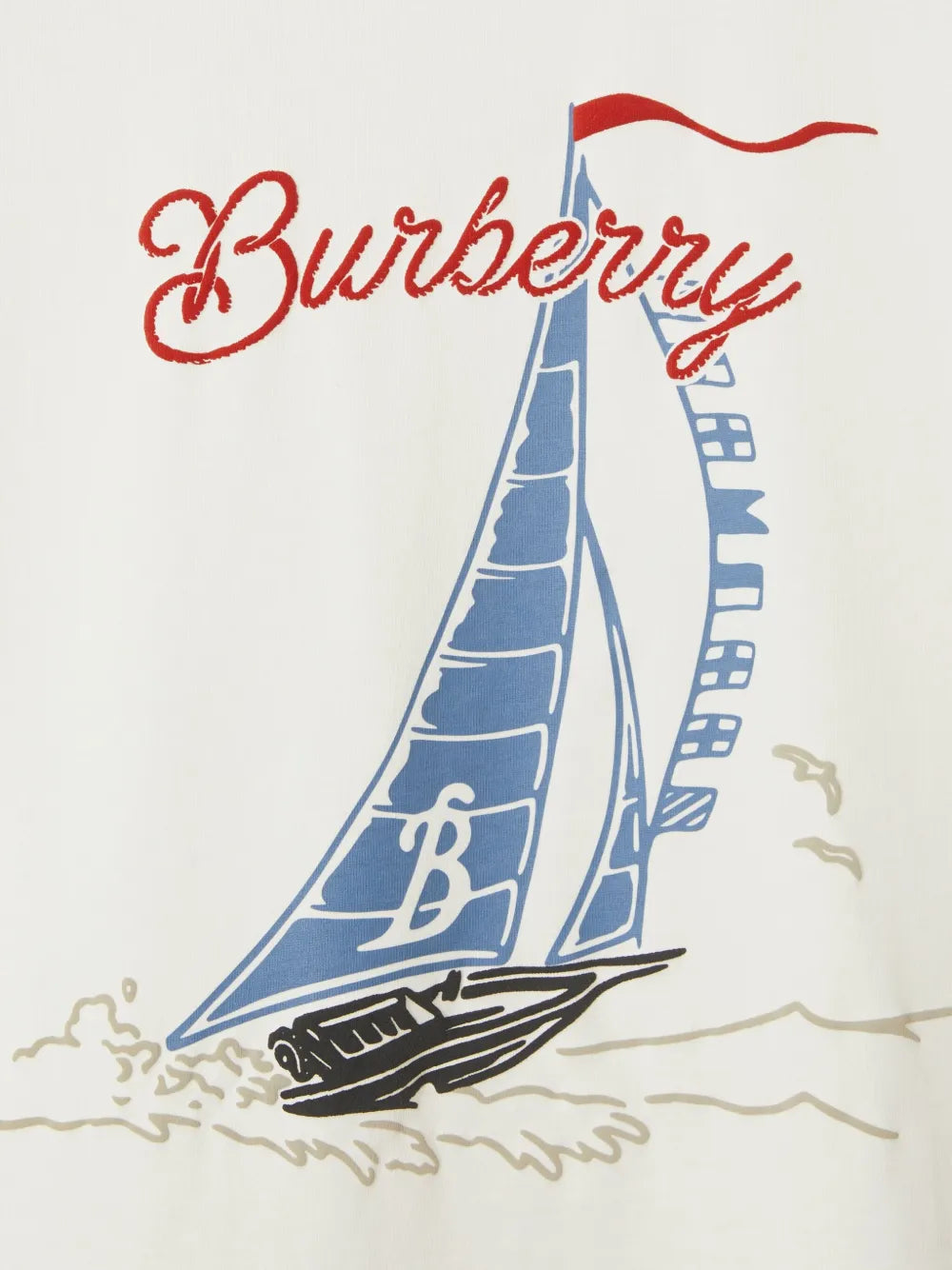Sailboat-Print Cotton T-Shirt