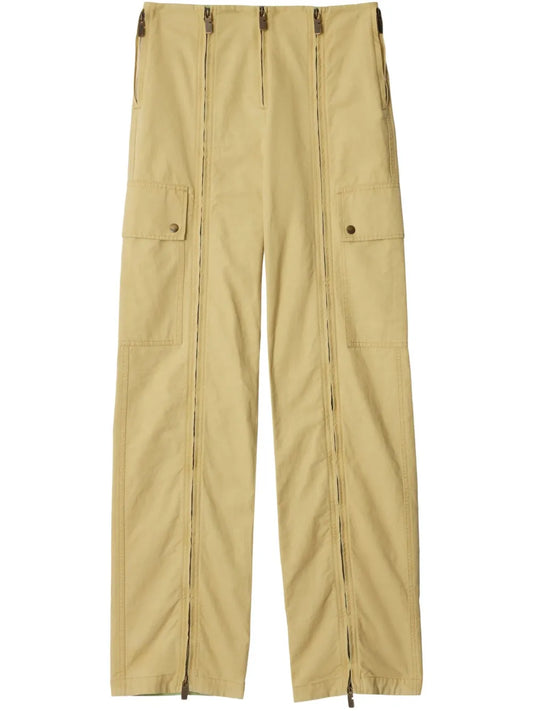 Zip Straight-Leg Trousers