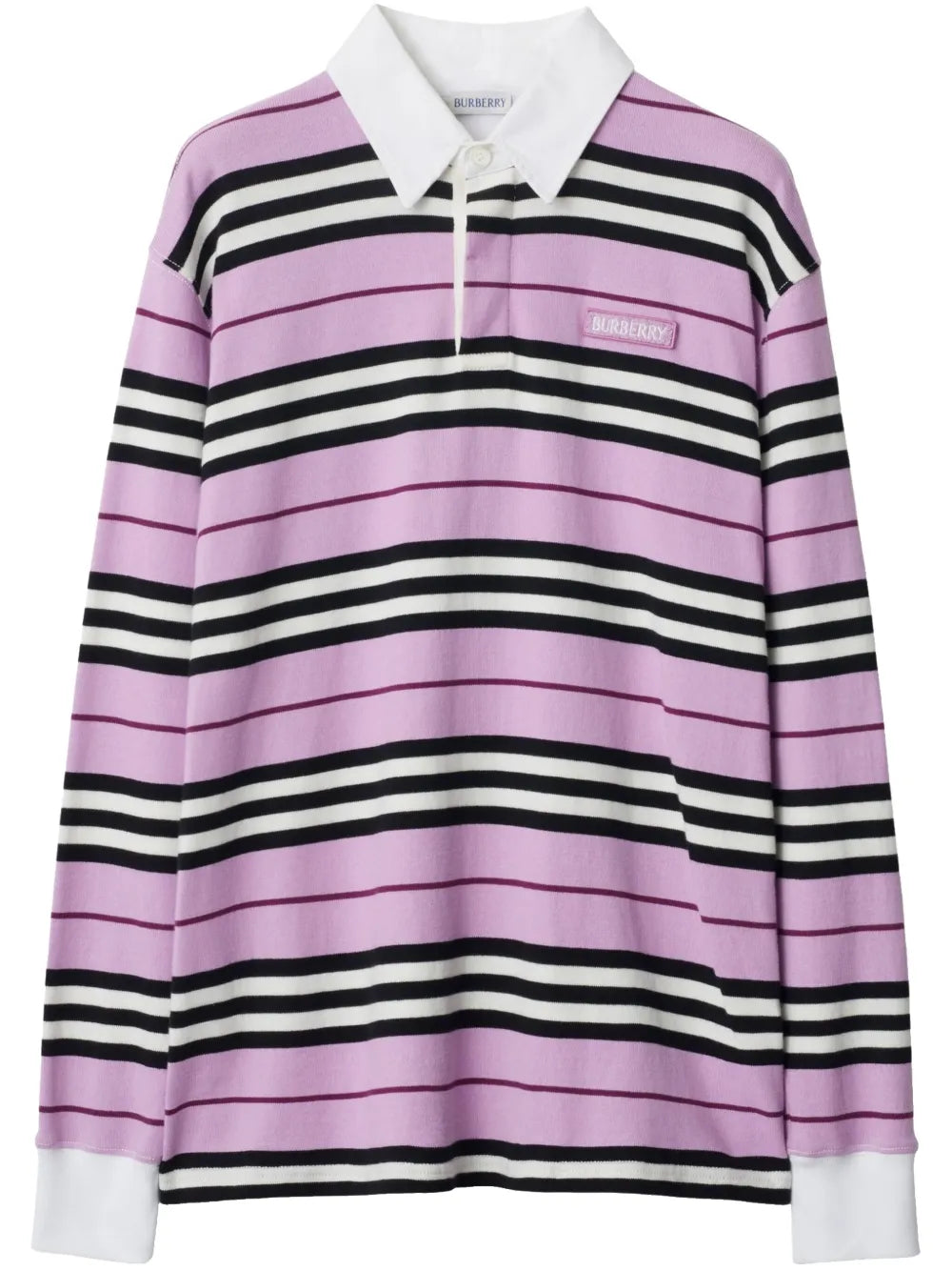 Striped Cotton Polo Top