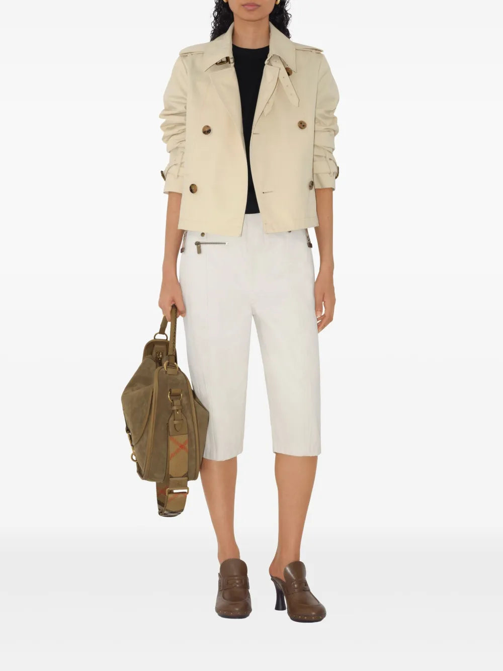 Ruched Cotton T-Shirt