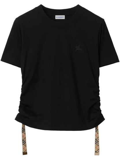 Ruched Cotton T-Shirt