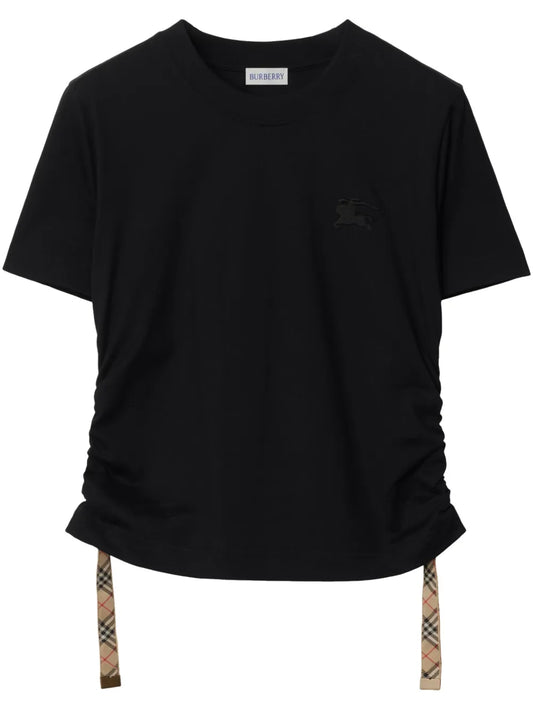 Ruched Cotton T-Shirt