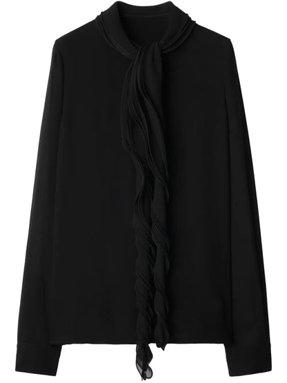 Ruffled Silk Blouse