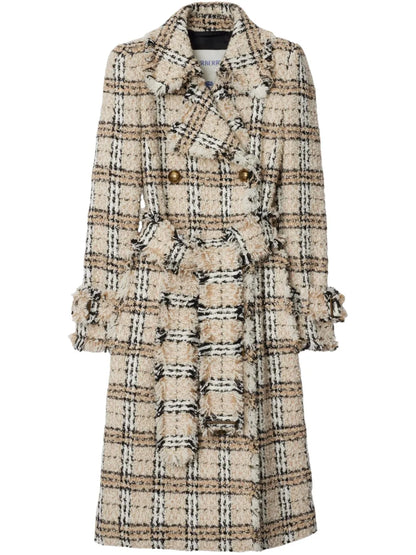 Check Bouclé Coat