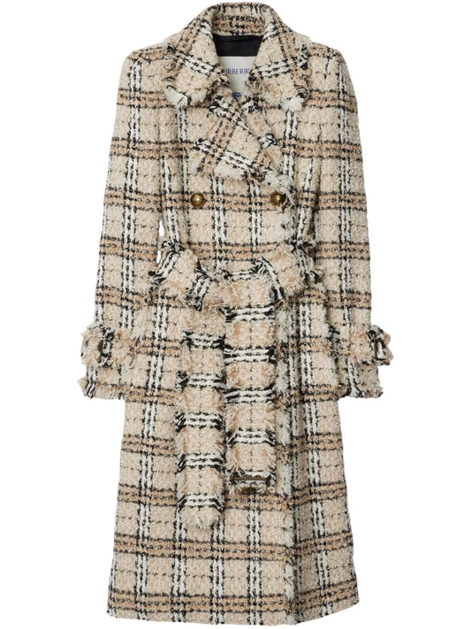 Check Bouclé Coat