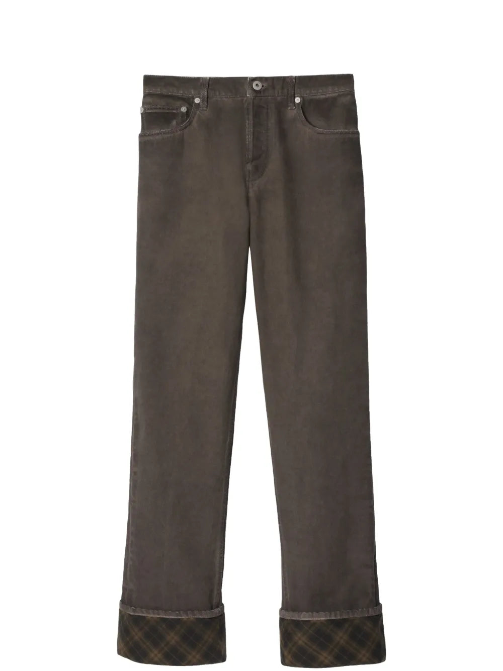 Check Detailing Jeans