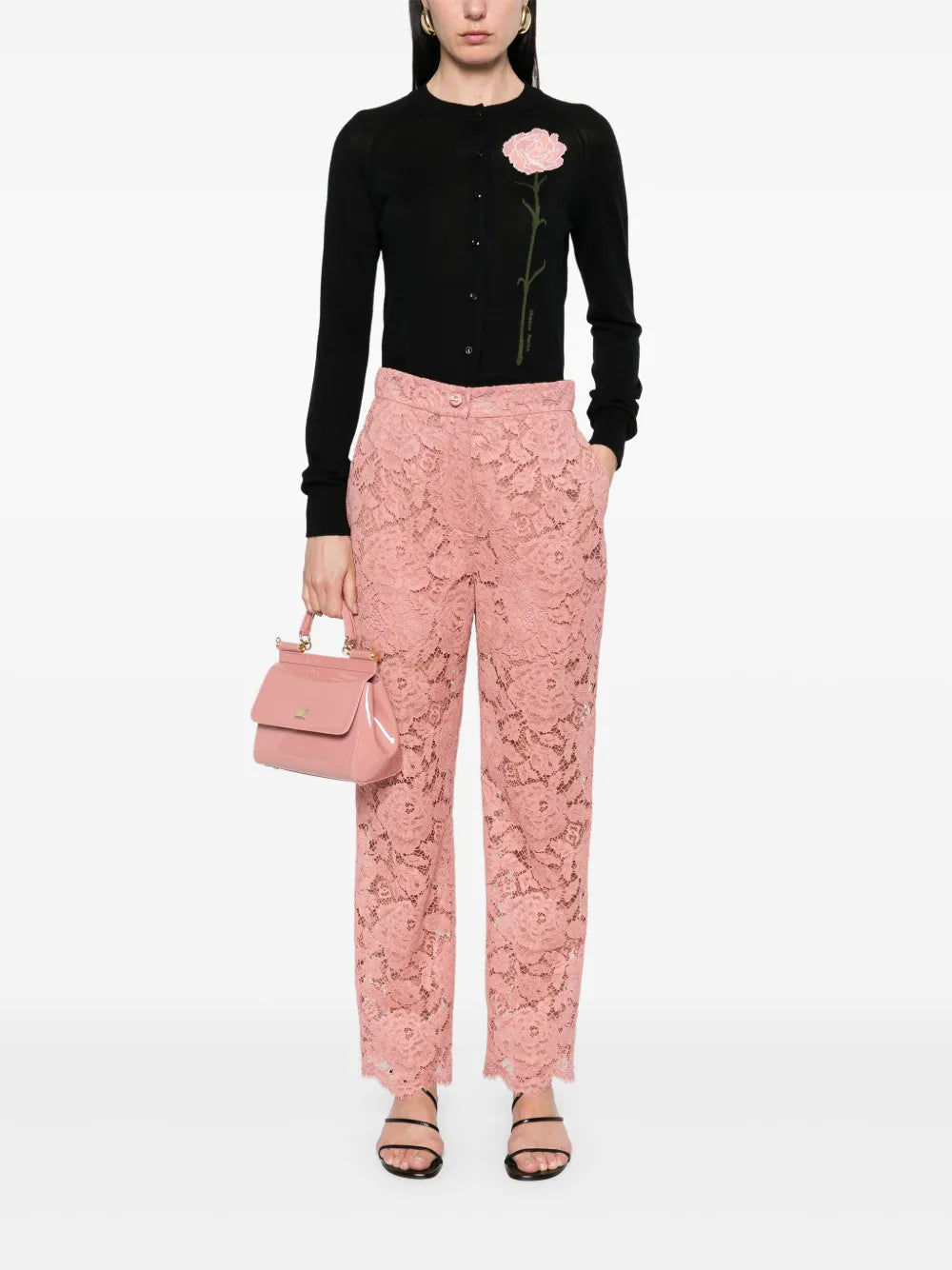 Floral-Lace Trousers