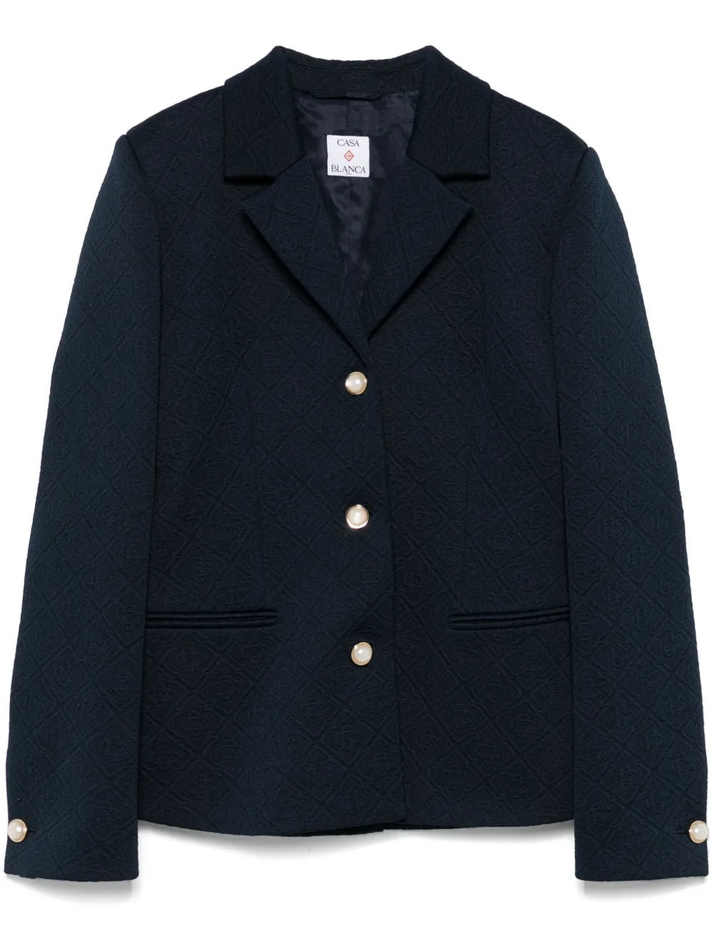 Monogram-Jacquard Single-Breasted Jacket