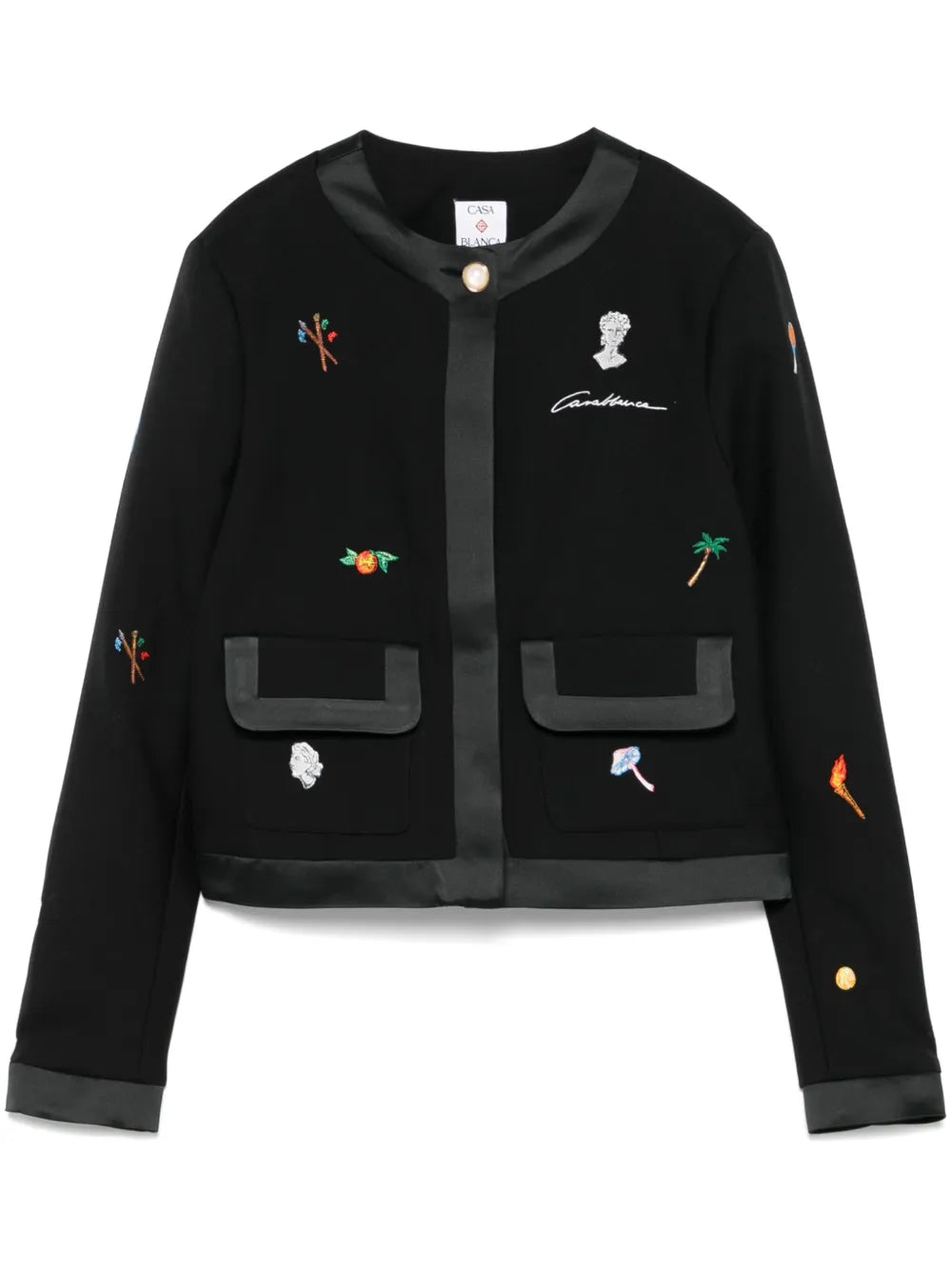 Motif-Embroidered Jacket