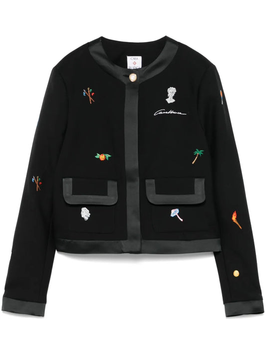 Motif-Embroidered Jacket