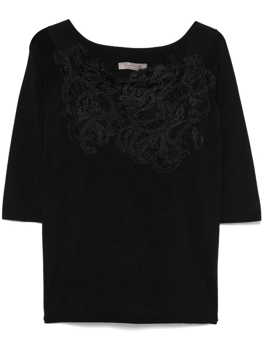 Lace-Panelling Top