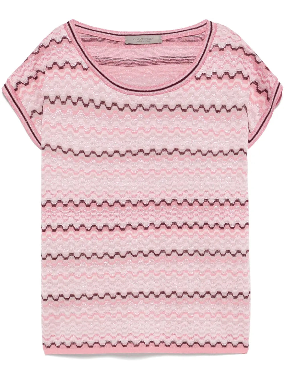 Patterned-Jacquard Top