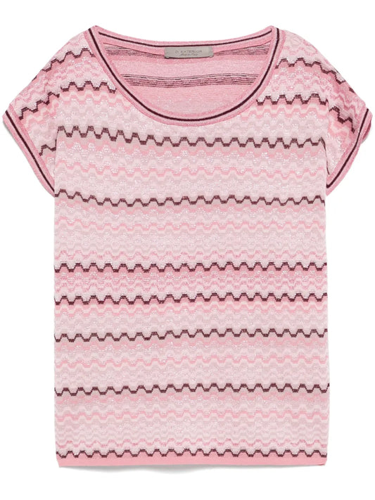 Patterned-Jacquard Top