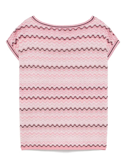 Patterned-Jacquard Top