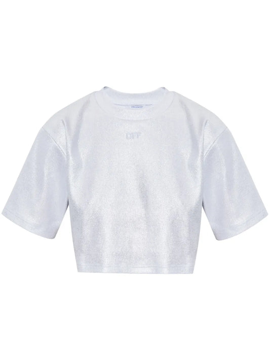 Logo-Embroidered Cropped T-Shirt