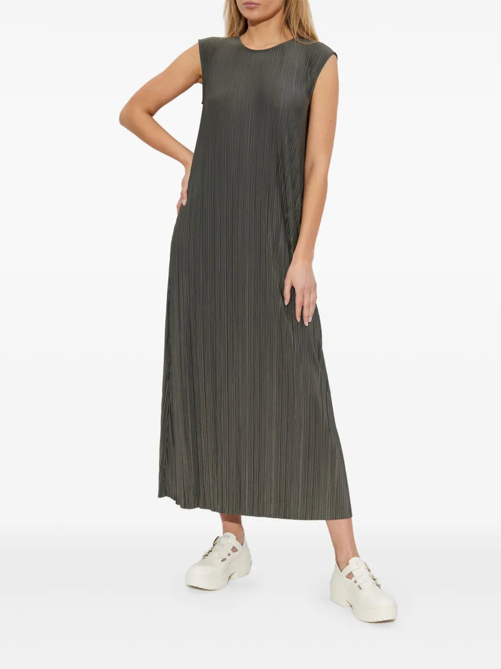 Pleated Midi Dress