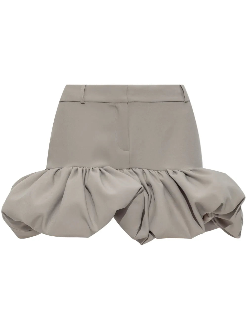 Gathered-Hem Tailored Skirt