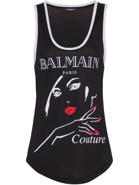 Graphic-Print Tank Topi
