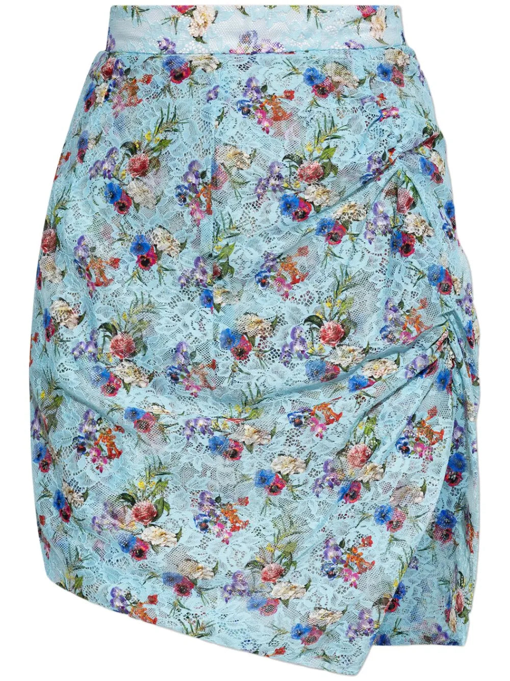 Floral-Print Mini Skirt
