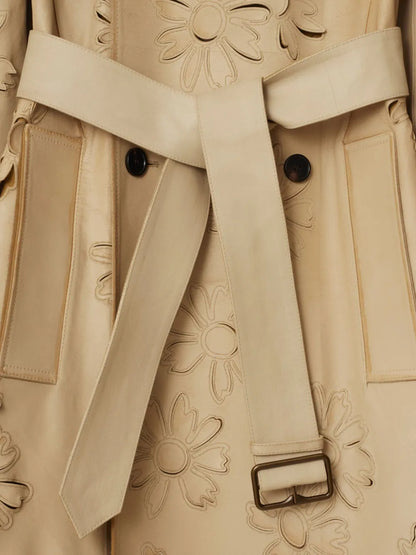 Suede Trench Coat