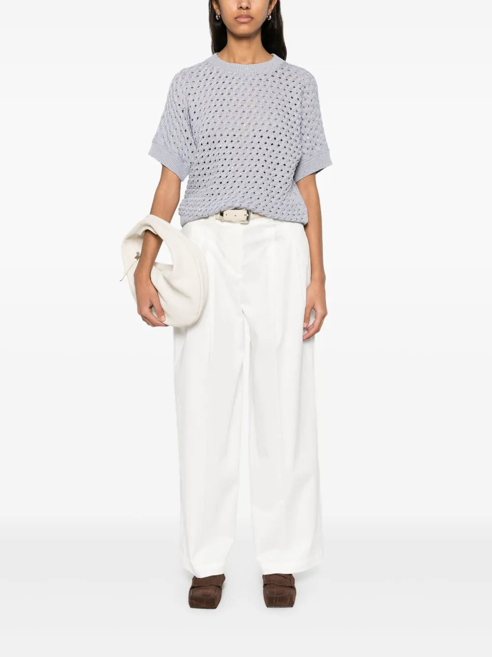 Gabardine-Weave Trousers