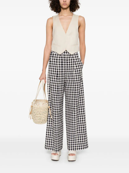 Gingham Check Trousers