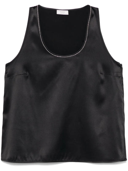 Ball Chain-Detailed Tank Top