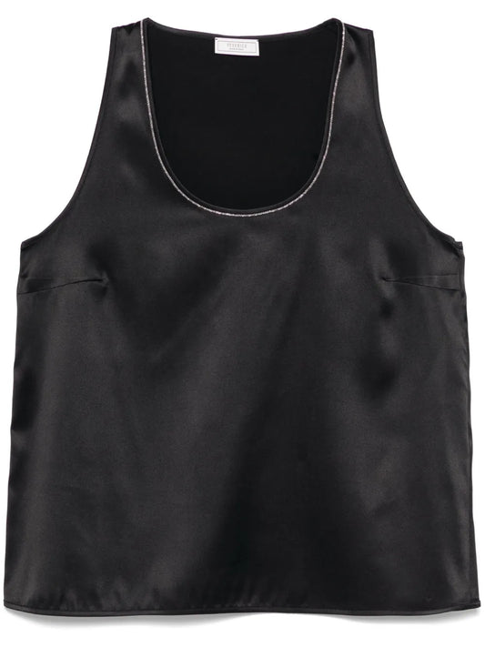 Ball Chain-Detailed Tank Top