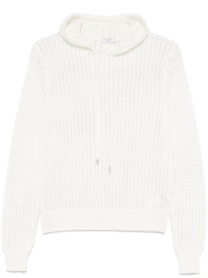 Sequined Knitted Hoodie